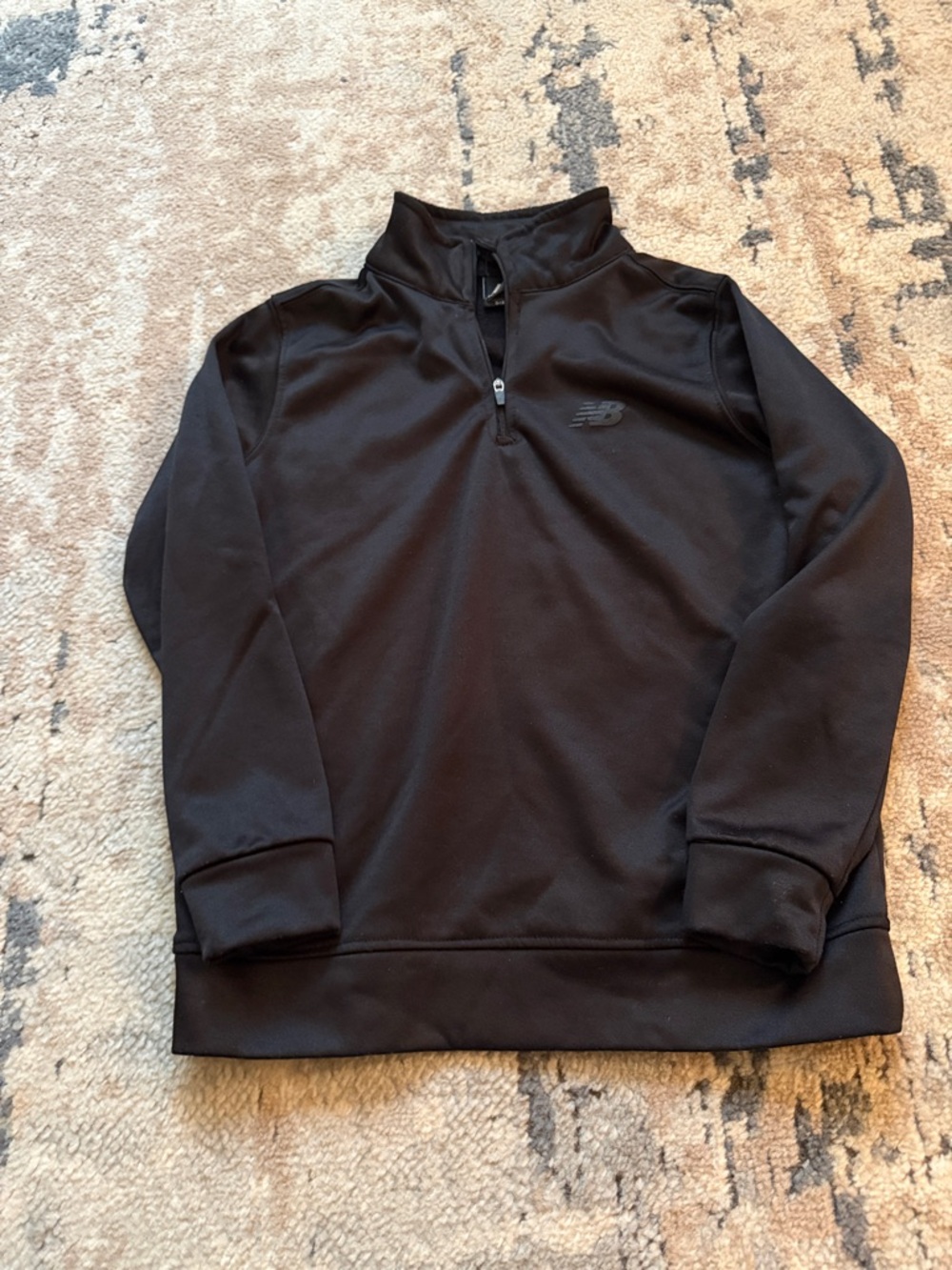 Boys size 8 New Balance Black Quarter-Zip Pullover Sweatshirt